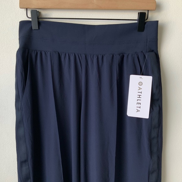 NWT ATHLETA Nolita Wide Leg Pants Navy 12T - Picture 4 of 12
